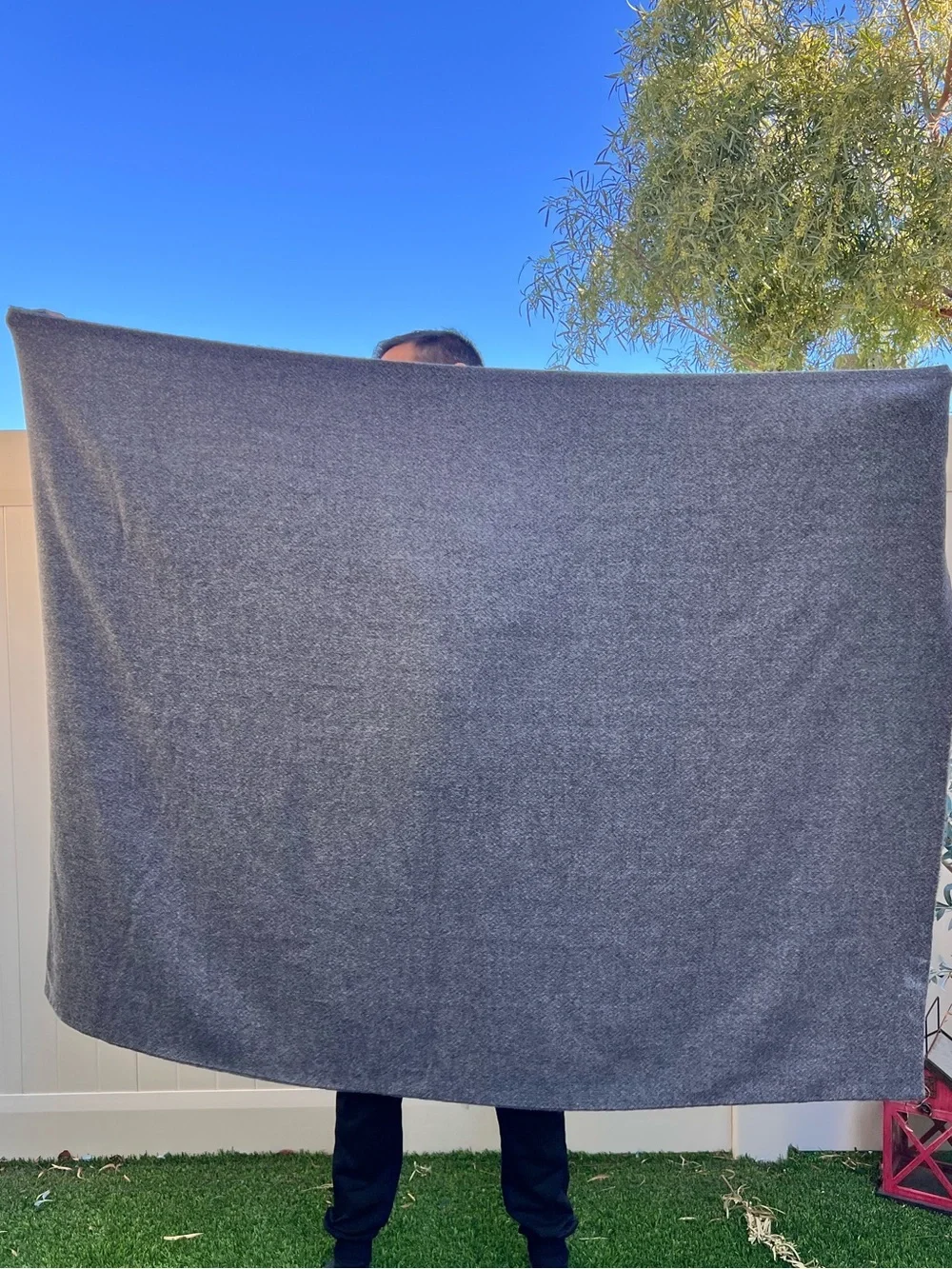 Restoration Hardware RH Gray Alpaca Blend Throw Blanket 70” x 50” Soft Cozy
